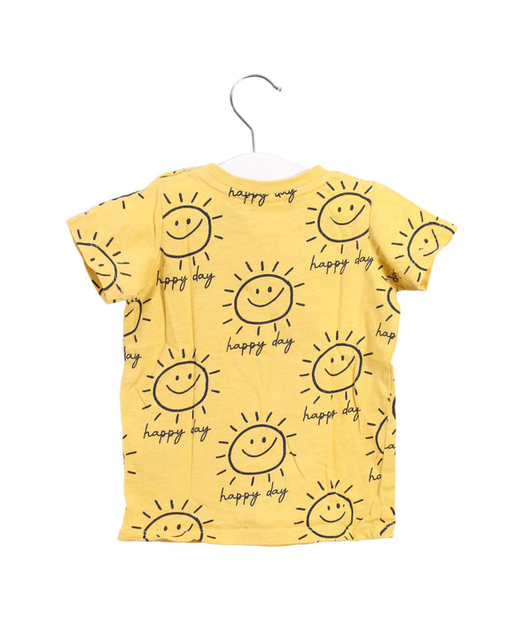 A Yellow Short Sleeve T Shirts from Seed in size 3-6M for boy. (Back View)