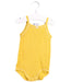 A Yellow Sleeveless Bodysuits from Petit Bateau in size 6-12M for girl. (Front View)