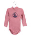 A Red Long Sleeve Bodysuits from Petit Bateau in size 18-24M for boy. (Front View)