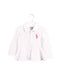 A White Long Sleeve Polos from Ralph Lauren in size 12-18M for girl. (Front View)