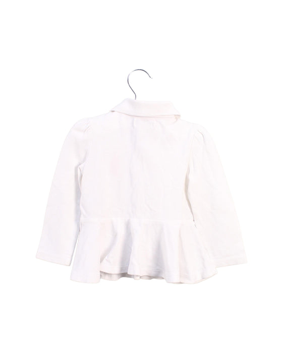 A White Long Sleeve Polos from Ralph Lauren in size 12-18M for girl. (Back View)