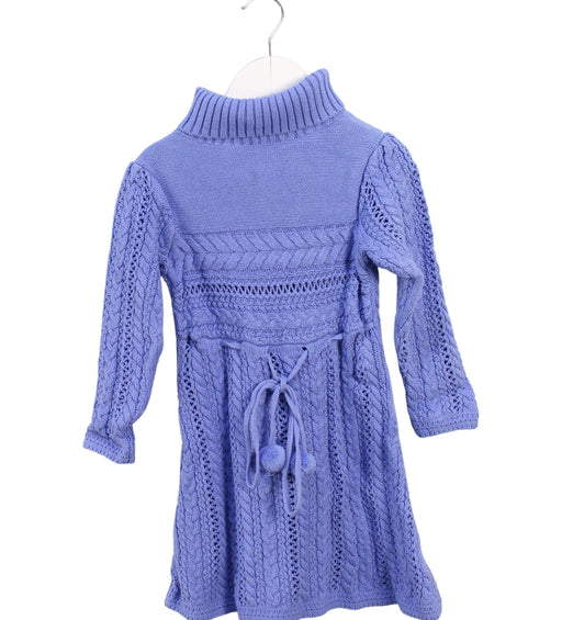 A Purple Sweater Dresses from As Know As Ponpoko in size 4T for girl. (Front View)
