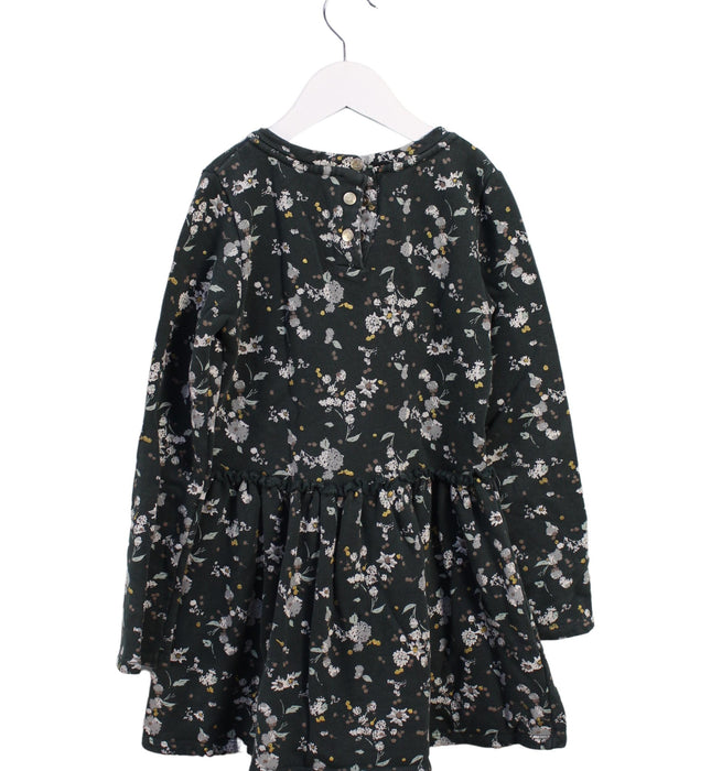 A Black Long Sleeve Dresses from Petit Bateau in size 6T for girl. (Back View)