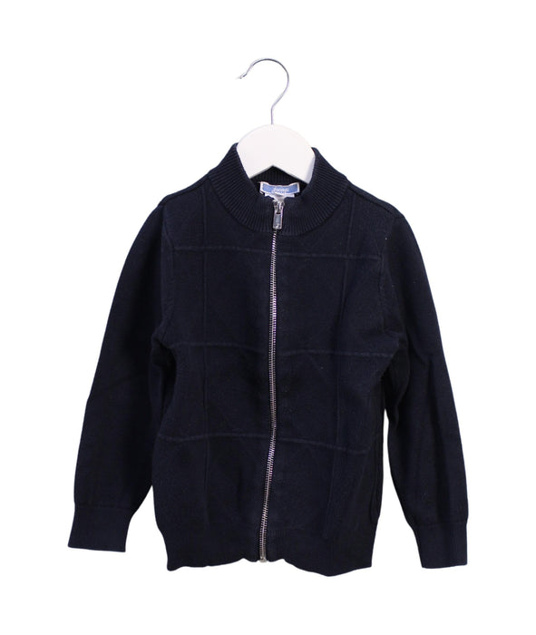 A Black Lightweight Jackets from Jacadi in size 4T for boy. (Front View)