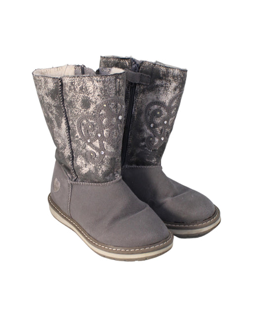 A Grey Winter Boots from Geox in size 5T for neutral. (Front View)