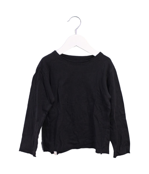 A Black Long Sleeve Tops from Mini Mioche in size 4T for girl. (Front View)