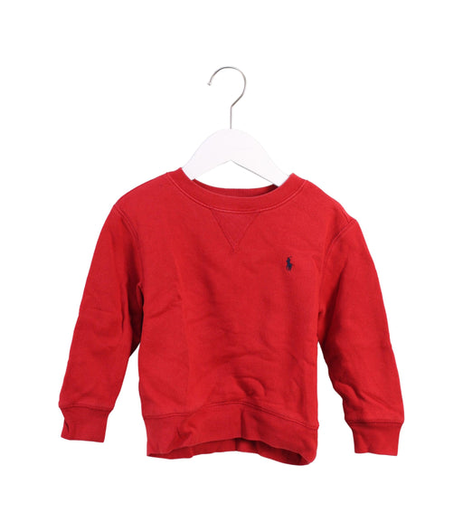 A Red Crewneck Sweatshirts from Polo Ralph Lauren in size 3T for neutral. (Front View)
