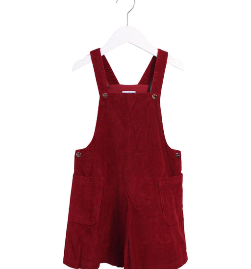 A Burgundy Overall Dresses from Jacadi in size 8Y for girl. (Front View)