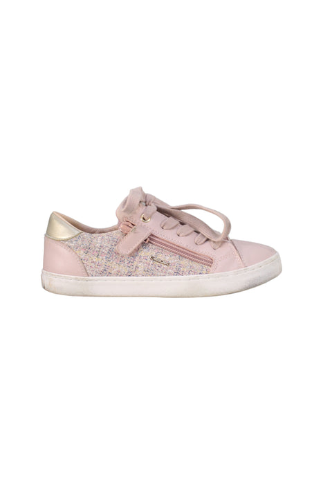 A Pink Sneakers from Geox in size 7Y for girl. (Back View)