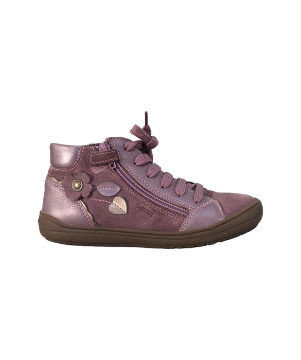 A Purple Sneakers from Geox in size 7Y for boy. (Back View)