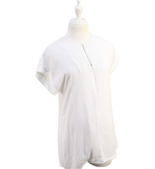 A White Short Sleeve Tops from Seraphine in size XS for maternity. (Front View)