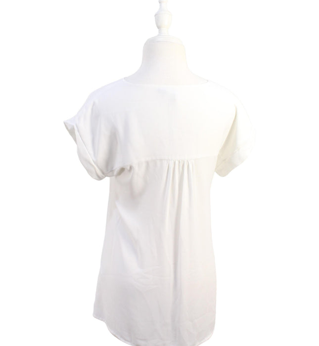 A White Short Sleeve Tops from Seraphine in size XS for maternity. (Back View)