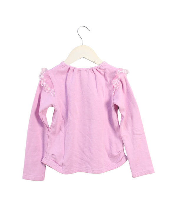 A Pink Crewneck Sweatshirts from Mezzo Piano in size 7Y for girl. (Back View)