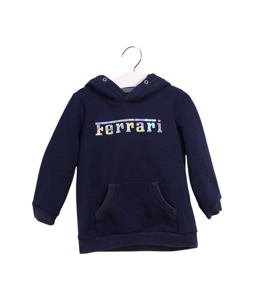 A Navy Hooded Sweatshirts from Ferrari in size 3T for boy. (Front View)