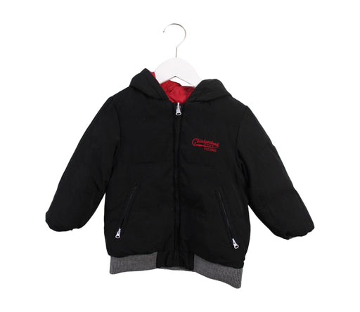 A Black Puffer/Quilted Jackets from Chickeeduck in size 4T for boy. (Front View)