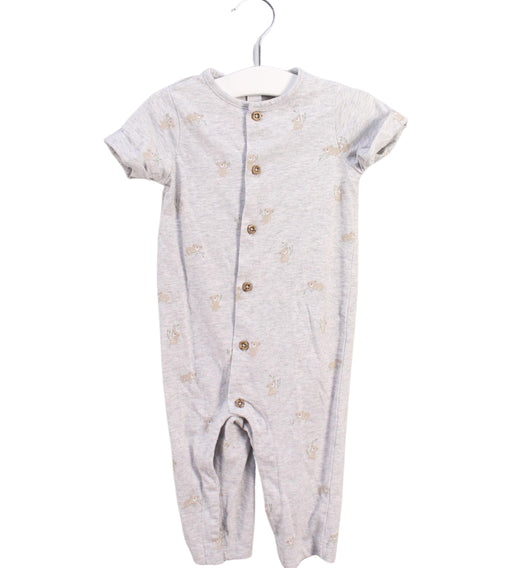 A Grey Short Sleeve Jumpsuits from The Little White Company in size 6-12M for boy. (Front View)