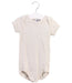 A Grey Short Sleeve Bodysuits from Petit Bateau in size 6-12M for neutral. (Front View)
