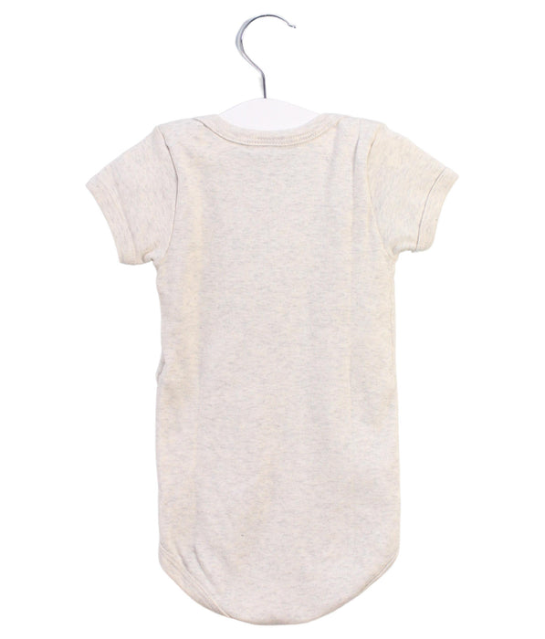 A Grey Short Sleeve Bodysuits from Petit Bateau in size 6-12M for neutral. (Back View)