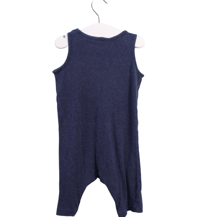 A Navy Sleeveless Jumpsuits from Hunter + Boo in size 3-6M for neutral. (Back View)