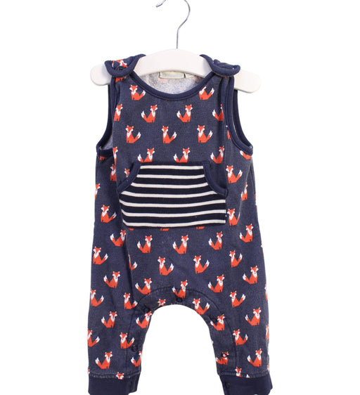 A Blue Sleeveless Jumpsuits from Jojo Maman Bébé in size 3-6M for boy. (Front View)