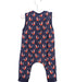 A Blue Sleeveless Jumpsuits from Jojo Maman Bébé in size 3-6M for boy. (Back View)