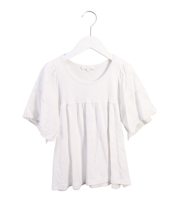 A White Short Sleeve Tops from Chloe in size 10Y for girl. (Front View)