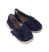 A Navy Slip Ons from Toms in size 5T for boy. (Front View)