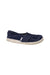 A Navy Slip Ons from Toms in size 5T for boy. (Back View)