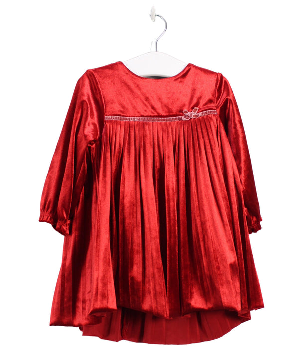 A Red Long Sleeve Dresses from Balabala in size 12-18M for girl. (Front View)