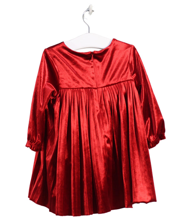 A Red Long Sleeve Dresses from Balabala in size 12-18M for girl. (Back View)