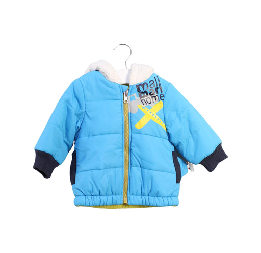 A Blue Puffer/Quilted Jackets from Malimarihome in size 3-6M for boy. (Front View)