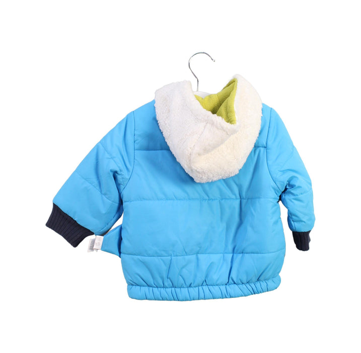 A Blue Puffer/Quilted Jackets from Malimarihome in size 3-6M for boy. (Back View)