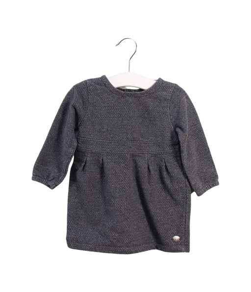 A Grey Long Sleeve Dresses from DPAM in size 6-12M for girl. (Front View)