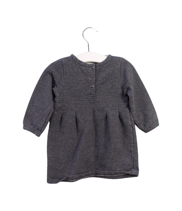 A Grey Long Sleeve Dresses from DPAM in size 6-12M for girl. (Back View)