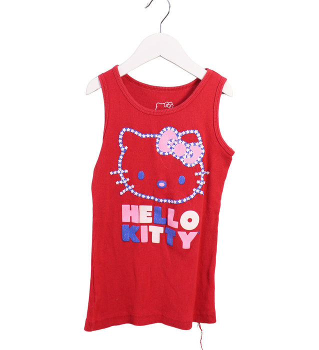 A Red Sleeveless Tops from Sanrio in size 5T for girl. (Front View)