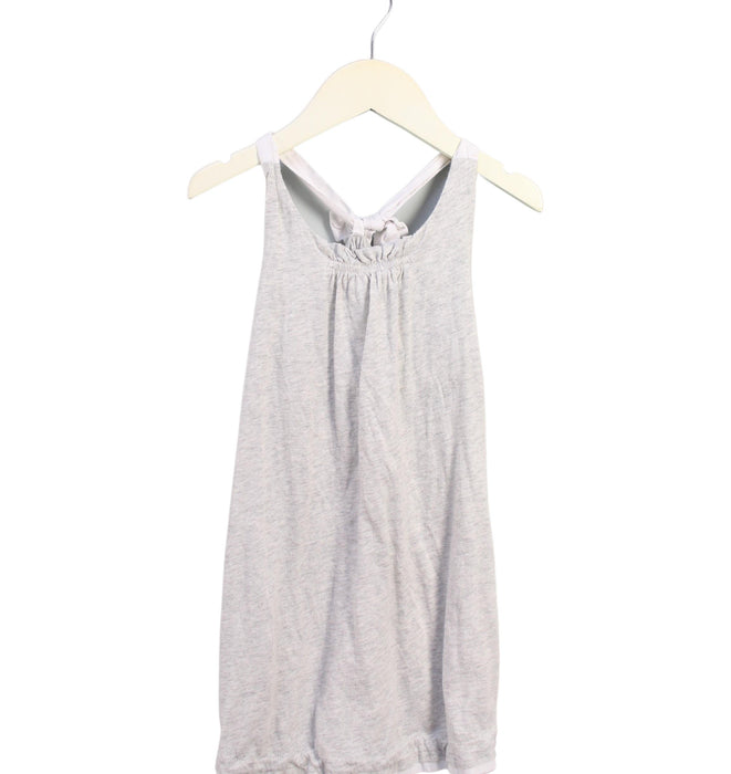 A Grey Sleeveless Dresses from Crewcuts in size 5T for girl. (Front View)