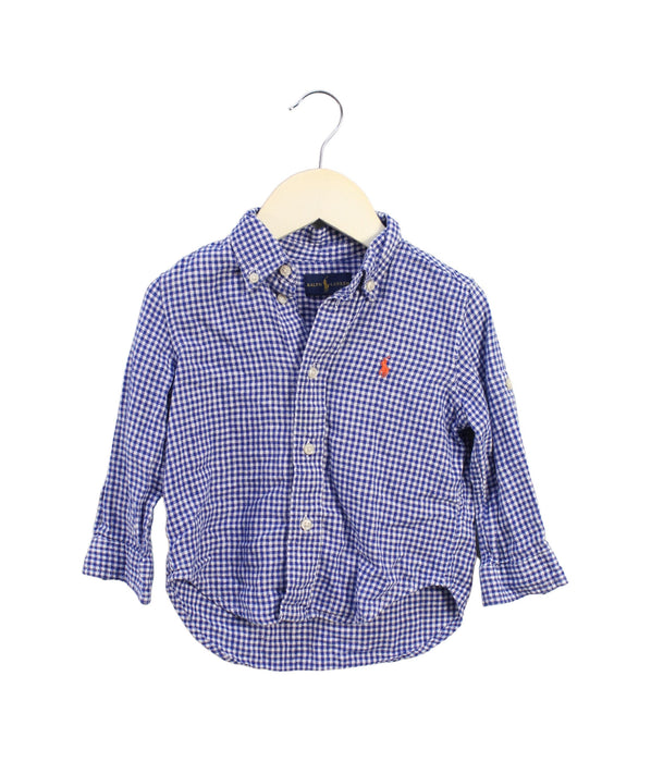 A Blue Shirts from Ralph Lauren in size 3T for boy. (Front View)