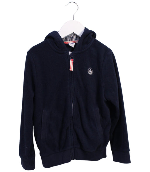 A Navy Lightweight Jackets from Petit Bateau in size 6T for neutral. (Front View)