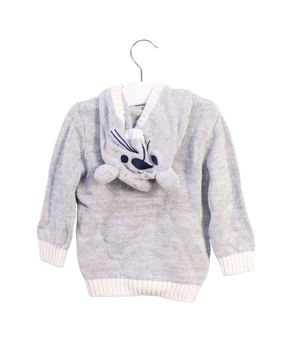 A White Cardigans from Seed in size 6-12M for girl. (Back View)