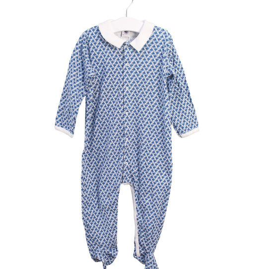 A Blue Onesies from Petit Bateau in size 2T for girl. (Front View)
