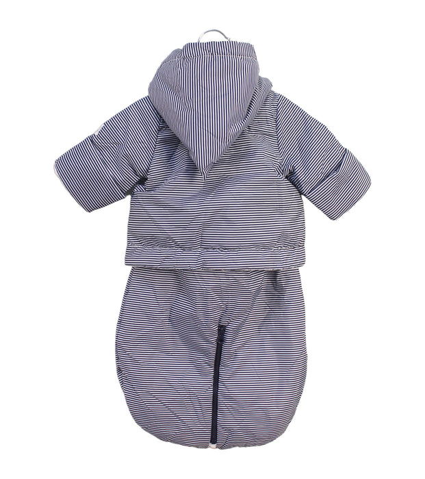 A Blue Snowsuits from Petit Bateau in size 0-3M for girl. (Back View)