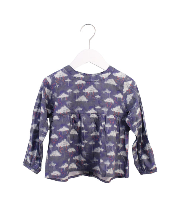 A Purple Long Sleeve Tops from Juliet & the Band in size 4T for girl. (Front View)