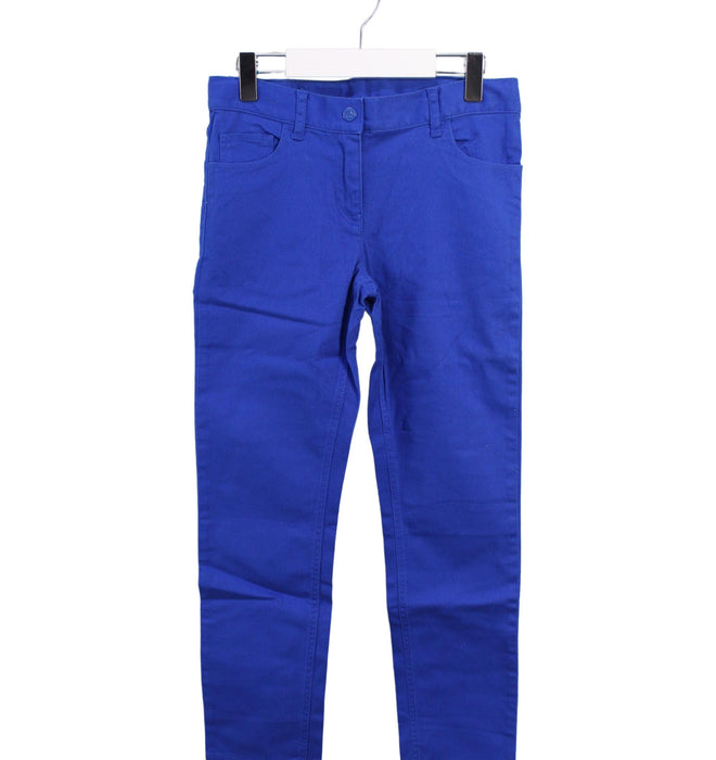 A Blue Casual Pants from Petit Bateau in size 8Y for girl. (Front View)