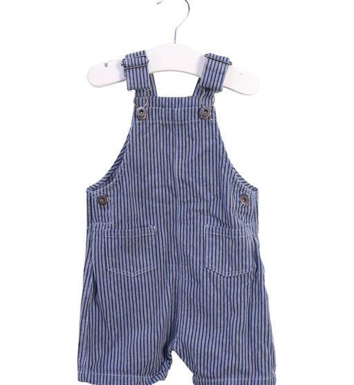 A Blue Overall Shorts from Seed in size 3-6M for neutral. (Front View)