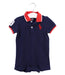 A Navy Short Sleeve Rompers from Ralph Lauren in size 6-12M for boy. (Front View)