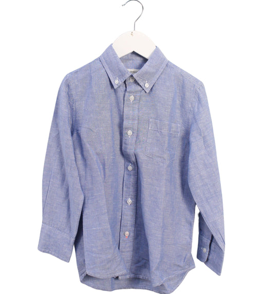 A Blue Shirts from Crewcuts in size 4T for boy. (Front View)