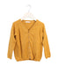 A Yellow Cardigans from Les Enfantines in size 4T for girl. (Front View)