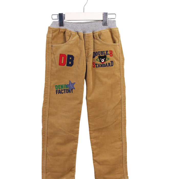 A Brown Casual Pants from Miki House in size 4T for boy. (Front View)