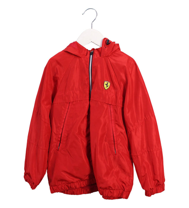 A Red Lightweight Jackets from Ferrari in size 7Y for boy. (Front View)