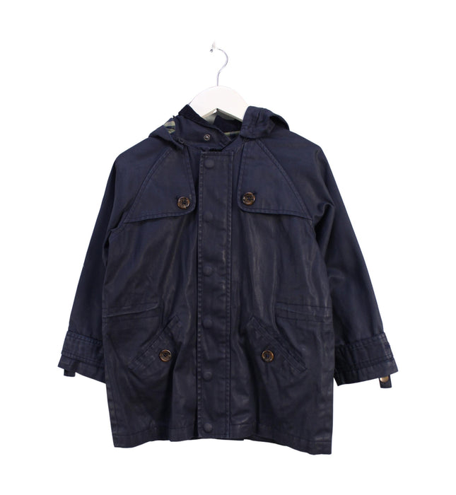 A Navy Lightweight Jackets from Jacadi in size 6T for boy. (Front View)